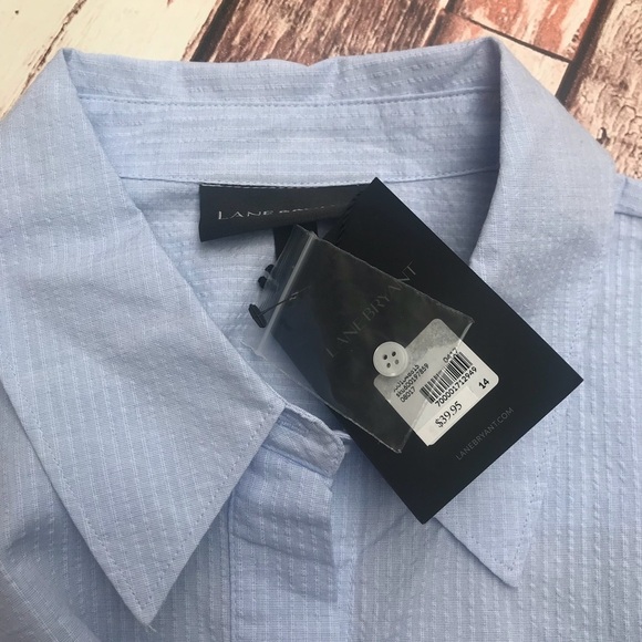 Lane Bryant Chambray Belted Top - Picture 4 of 7